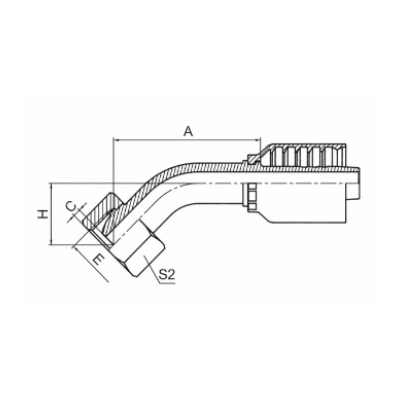 45°公制内螺纹24°球面重系列 20541C-RW