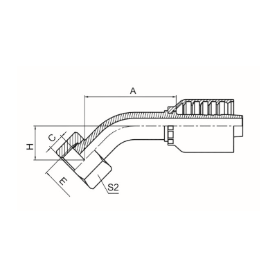 45°公制内螺纹平面 参考 REF GB/T 9065.3 20241-RW