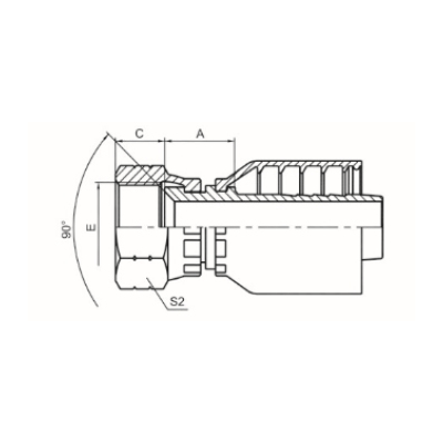 美制SAE内螺纹90°内锥面 SAE J513 27811-RW