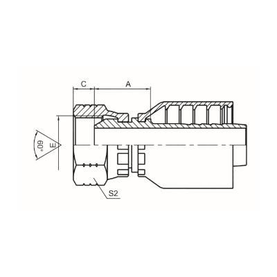 美制NPSM内螺纹60°外锥面 SAE J514 21611-RW