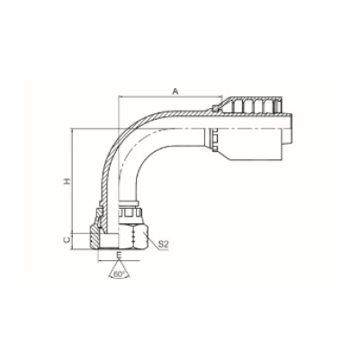 美制NPSM内螺纹60°外锥面 SAE J514 21691-RW