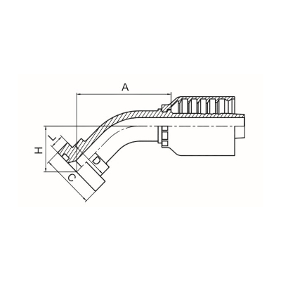 45°SAE 法兰3000PSI 87341-RW