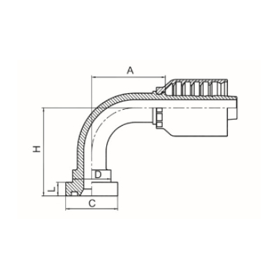 90°SAE 法兰3000PSI 87691-RW