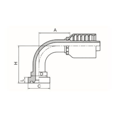 90°SAE 法兰3000PSI 87391-RW