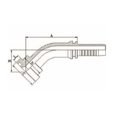 45°SAE 法兰 3000PSI ISO 12151-3-SAE J516 87342