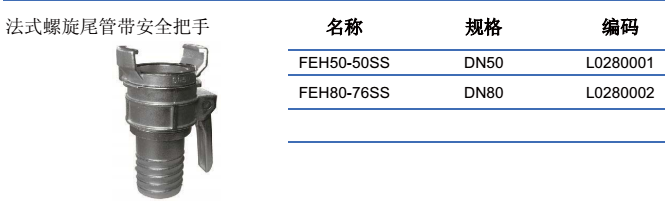 法式对称接头-螺旋尾管带安全把手 DN20~DN150